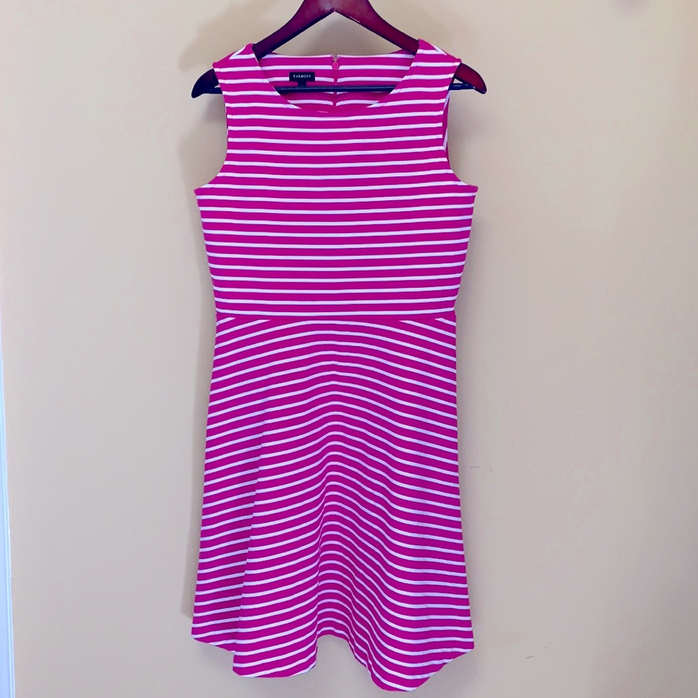 🔥TALBOTS Pink Stripes Dress - Size L
